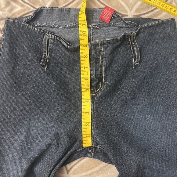 Vintage Y2K Lazer Jeans Flare with no waistband stretchy Size 9 - Picture 9 of 11